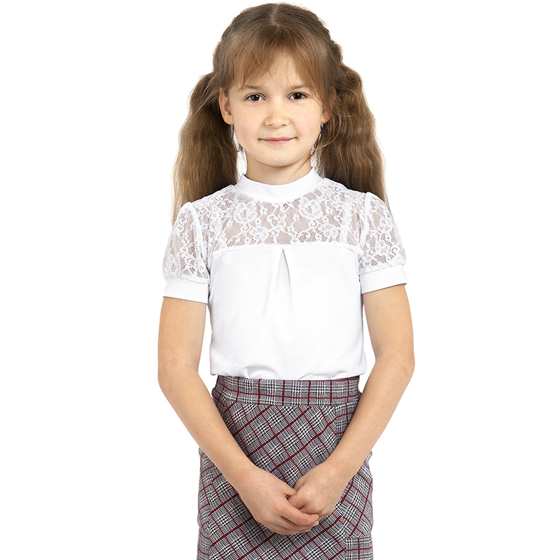 Купить Водолазка с кружевами короткий рукав оптом от производителя Мариша